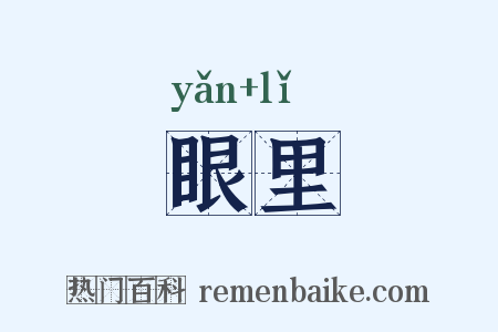 眼里是什么意思的图片